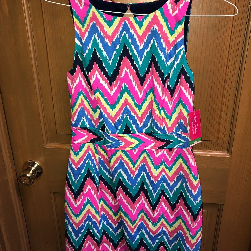 NWT Lilly Pulitzer Fluorescent Keyhole Dress 2